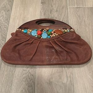 G Series Women’s Brown Purse With Beads